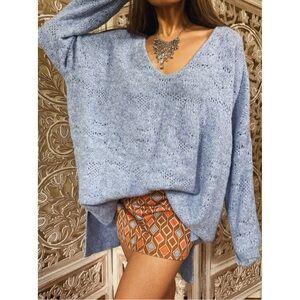 Free People C.O.Z.Y. Pointelle Knit Sweater